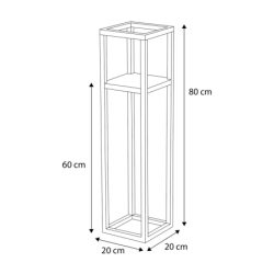 Kwietnik Coral M 60 cm  czarny metalowy stojak na kwiaty