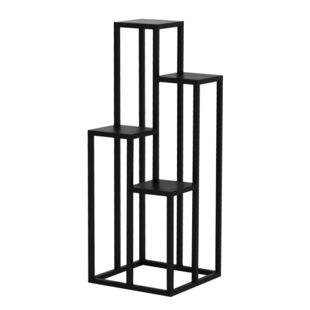 Zestaw kwietników Coral  3 czarne metalowe stojaki