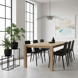 Kwietnik Coral M 60 cm  czarny metalowy stojak na kwiaty